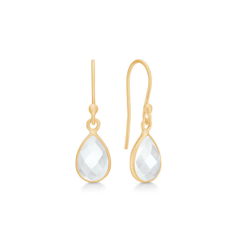 peardrop earrings - moonstone