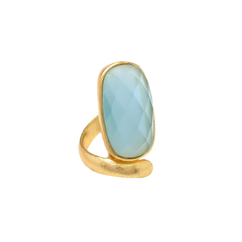 pre-order Amari COCKTAIL RING - aqua