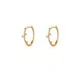 Oval hoops with white topaz detailing