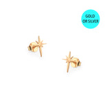 emilia north star studs / EARRINGS, gold