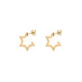 Beatrix HOOP EARRINGS | wider | star - gold or silver