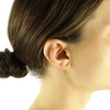Emilia star HOOP EARRINGS - small HOOP - star - as seen on Emilia Fox on Silent Witness