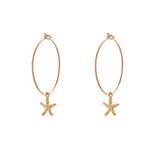 Rafaela starfish HOOP EARRINGS - large hoop