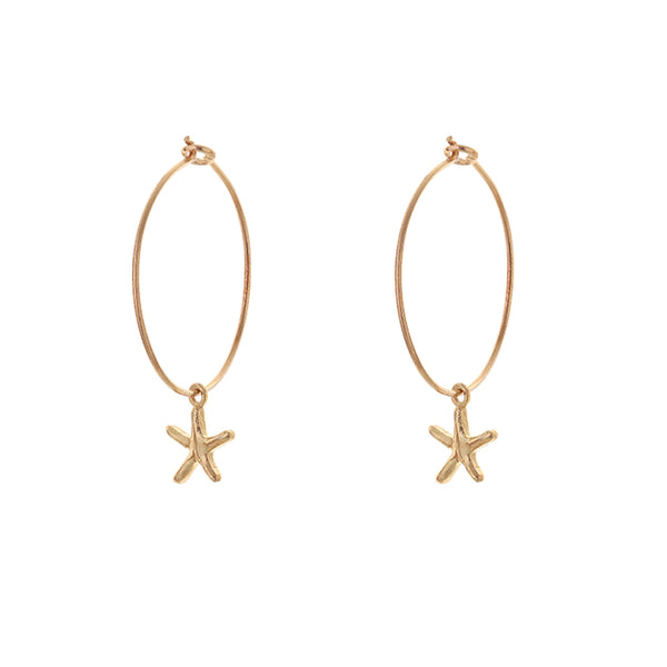 Rafaela starfish HOOP EARRINGS - large hoop