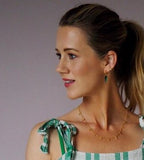 Seraphina HOOP spike EARRINGS - emerald green
