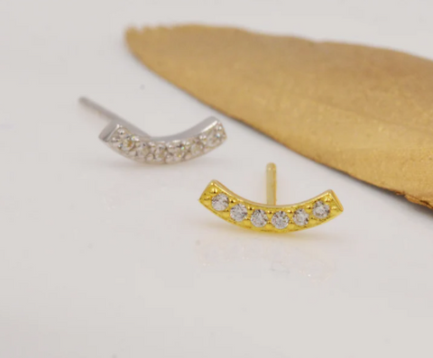davinia ear stud  - white topaz