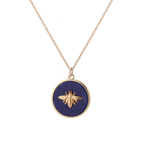 drop bee NECKLACE - lapis lazuli