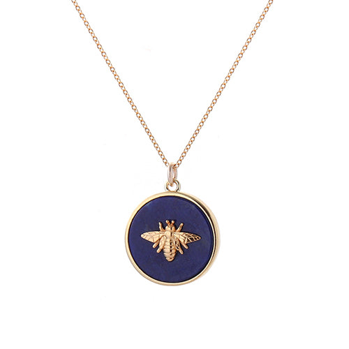 drop bee NECKLACE - lapis lazuli