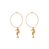 Rafaela seahorse large HOOP EARRINGS - large hoop