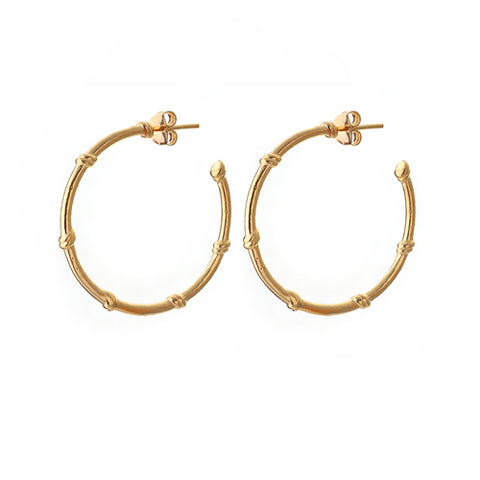 zoe knot hoops - gold - extra large hoops