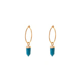 Maddie HOOP EARRINGS - small hoop - mini spike | turquoise