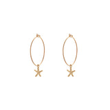 Rafaela starfish HOOP EARRINGS - large hoop