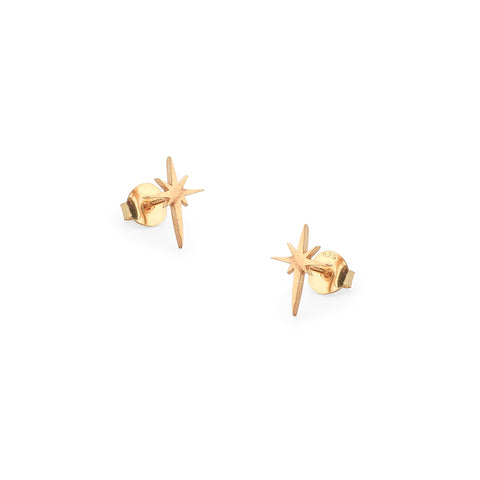 emilia north star studs / EARRINGS, gold