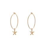 Rafaela starfish HOOP EARRINGS - large hoop