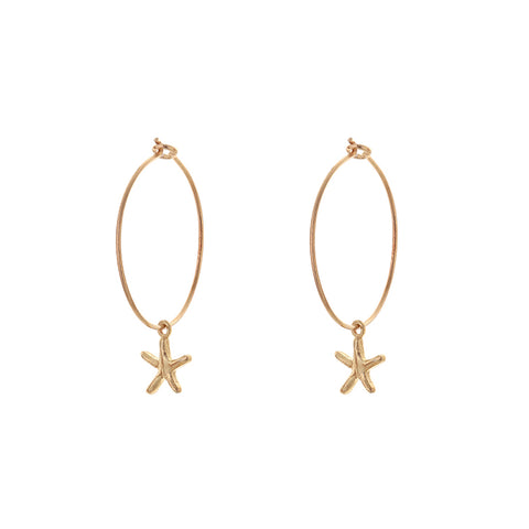 Rafaela starfish HOOP EARRINGS - large hoop