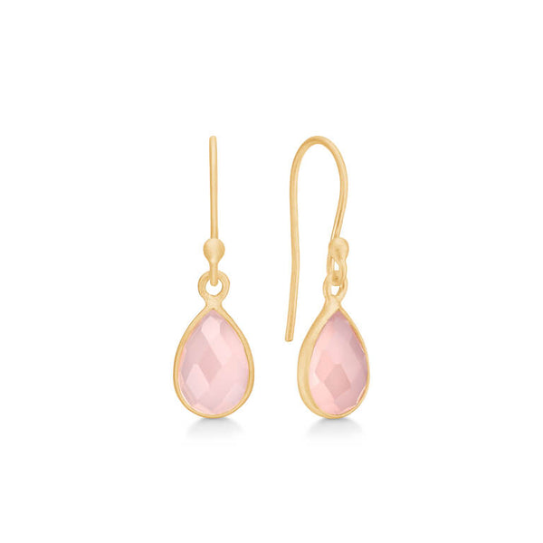 peardrop earrings - rose