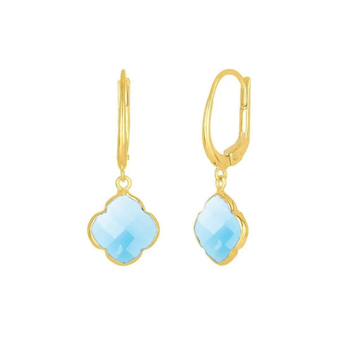 QUATREFOIL | CLOVER EARRINGS - blue topaz