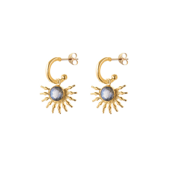 sunburst earrings - smoke