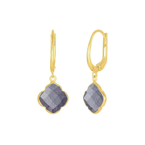 QUATREFOIL | CLOVER EARRINGS - dark blue