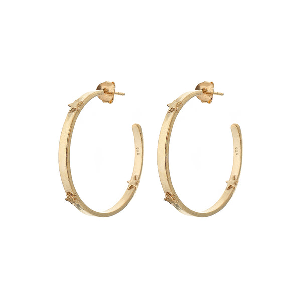 xanthe gold hoops with gold stars