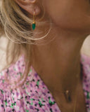 Maddie HOOP EARRINGS - small hoop - mini spike | sky blue