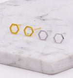 Olivia hexagon studs