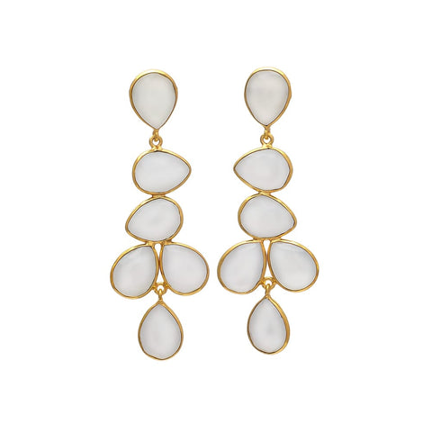 SERAPHINA chandelier EARRINGS - moonstone