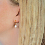 iona pearl earrings - hoops