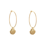 Rafaela shell large HOOP EARRINGS - large hoop