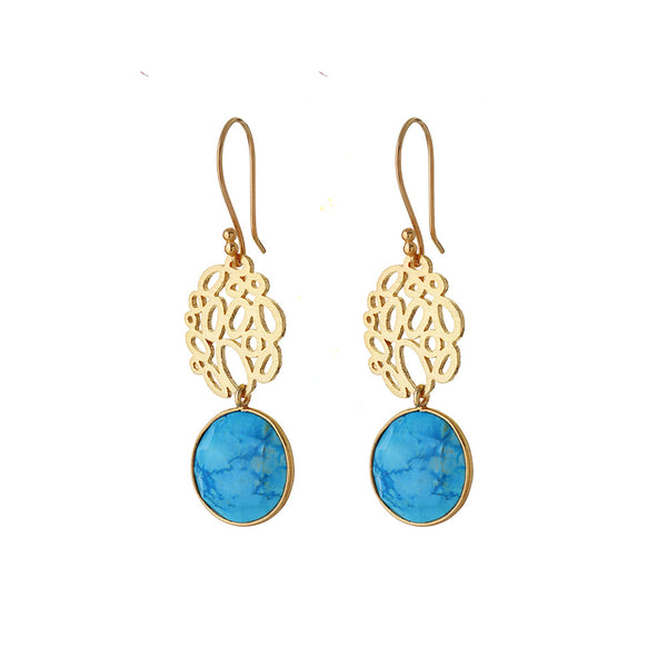 turquoise boho EARRINGS - turquoise
