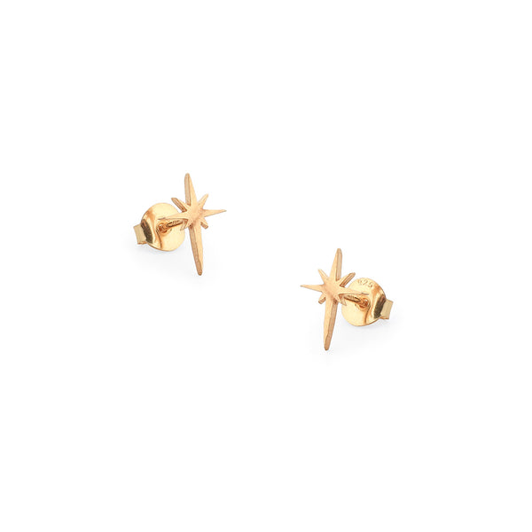 amy north star studs / EARRINGS, gold