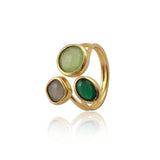 Zara COCKTAIL RING - rainbow - greens