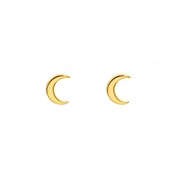 amy tiny moon stud EARRINGS