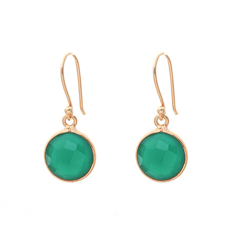 sophie drop earrings - emerald green