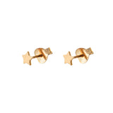 amy star studs / EARRINGS, tiny star, gold