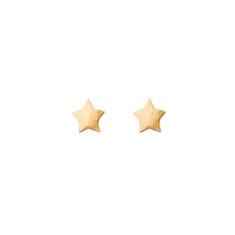 amy star studs / EARRINGS, tiny star, gold